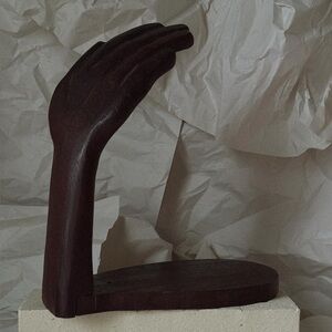 Vintage Wooden Hand Sculpture - Brown